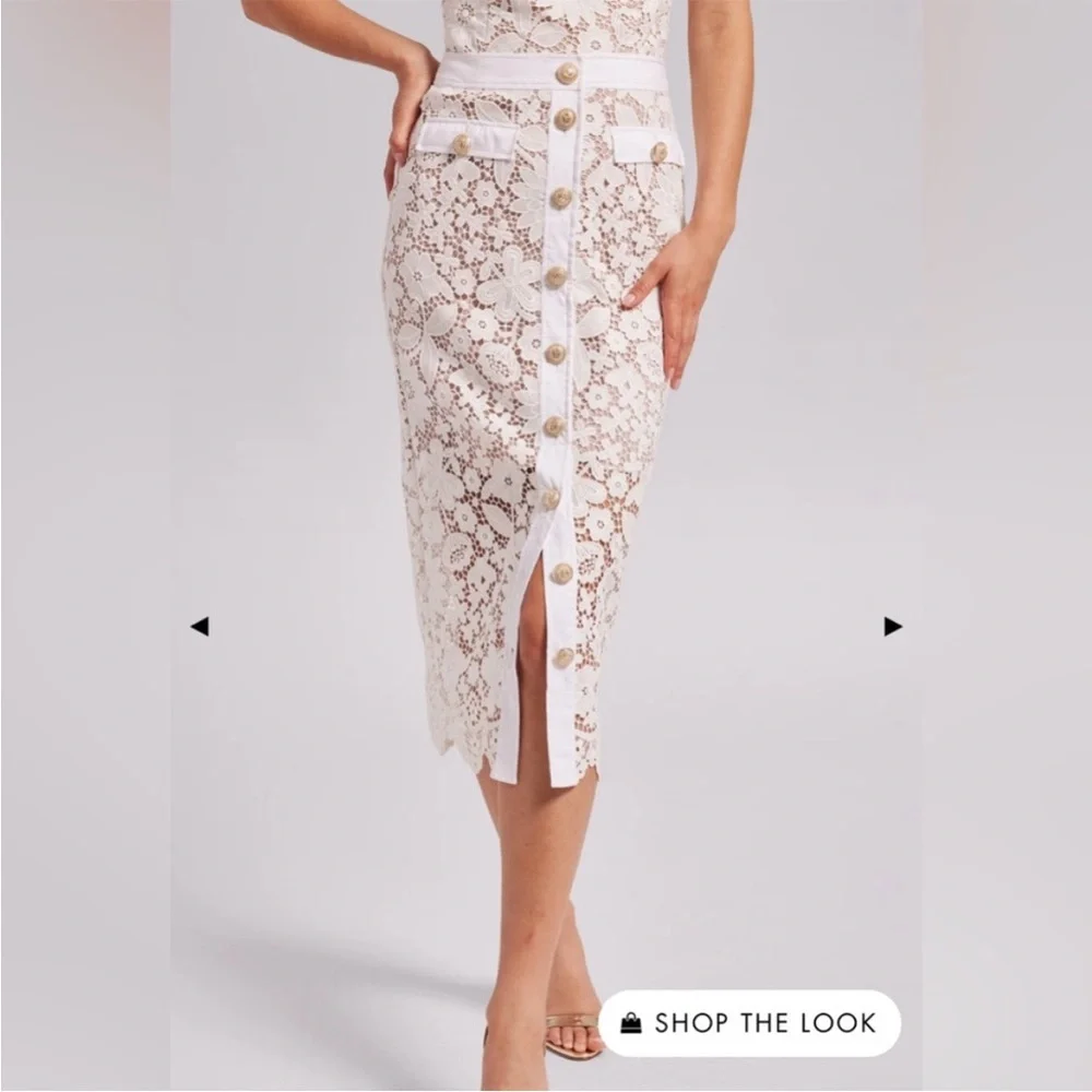Generation Love Evetta Lace Skirt in Navy SZ 4 NWT - Picture 2 of 7